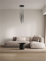 Sandy Black Aluminium LED 41Watt 220-240Volt 1522Lm IP20 3000K D:40 H:150 cm