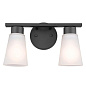 Stamos 14" 2 Light Vanity Light Black настенный светильник 55120BK Kichler — фото 6