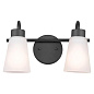 Erma 14" 2 Light Vanity Light Black настенный светильник 55125BK Kichler — фото 4