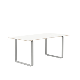 70TAB170A0502 Muuto 7070 стол обеденный ламинированный белый серый 85x170 см