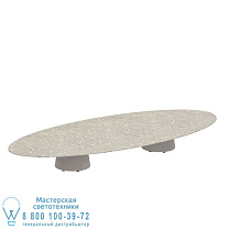 СТОЛ CONIX ELLIPSE 320X140 CM НИЗКИЕ НОЖКИ ДЛЯ ГОСТИНОЙ БЕТОН ЦЕМЕНТ СЕРЫЙ - СТОЛЕШНИЦА CEPPO DOLOMITICA КЕРАМИЧЕСКАЯ Royal Botania