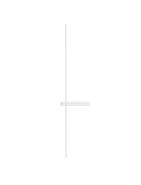 Sandy White Aluminium & Acrylic LED 5Watt 220-240Volt 374Lm IP20 2700-3000-4000K CCT by Dip Switch L:22.2 W:4 H:103 cm