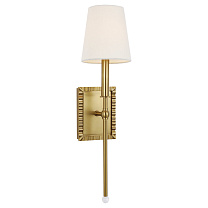 Baxley Sconce патинированная латунь с льняным абажуром
