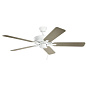 52" Basics Pro Fan Matte White люстра-вентилятор 330018MWH Kichler — фото 1