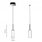 SPSPILLPBRCRG4L Axolight Spillray SP S маленькая современная люстра хром; бронза — фото 3