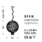 IDL Weave 511/6 CR подвесной светильник