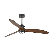 JUST FAN M Black/walnut fan 3000K 0-10V