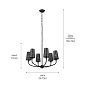 Adeena 26.75" 6 Light Chandelier Black люстра 52508BK Kichler — фото 10