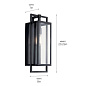 Goson 20" 1 Light Wall Light with Clear Glass Black уличный настенный светильник 59087BK Kichler — фото 6