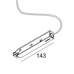 SLM - CURRENT SUPPLY SET 2 x 0,75mm² 1,6m BLACK MDL Delta Light PR SPLITLINE