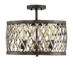 потолочный светильник с цилиндрическим корпусом и декоративной решеткой