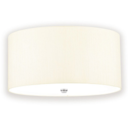 Потолочный светильник Fletcher Flush Elstead DL-FLETCHER18-3LT-IV-PC полированный хром и абажур цвета слоновой кости