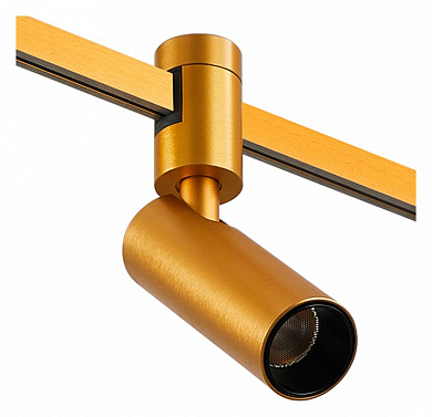 потолочный спот в золотом корпусе с регулируемым направлением света для магнитного трека 48V