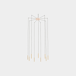00-6665-14-27 Leds C4 Candle подвесной светильник с девятью подвесами цилиндрической формы