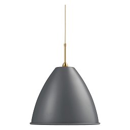 Подвесной светильник GUBI Bestlite BL9 L, латунь / серый полуматовый