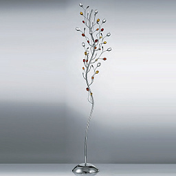 IDL Rosetta 325/9P Chrome Color roses/Black prisms торшер