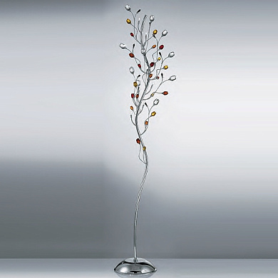 IDL Rosetta 325/9P Chrome Color roses/Black prisms торшер