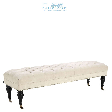 111446 Bench Benedict ecru velvet Eichholtz