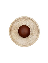 Natural Travertine Brown Wood LED 4Watt 220-240Volt 79Lm IP20 3000K D:25 W:9.5 cm