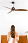 33451WW Faro COPPER FAN потолочный вентилятор Ø1280 3 лопасти чёрный/дерево WiZ — фото 2