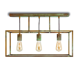 3384 Moretti Luce Cubic for Indoor подвесной потолочный светильник с тремя лампами в прямоугольной раме