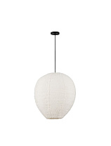 White Bouclé Fabric LED E27 1X12Watt 100-240Volt IP20 Bulb Excluded D:60 H:120 cm