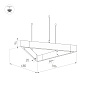 Треугольный подвесной светильник Arlight ALT-LINEAIR-TRIANGLE-FLAT-UPDOWN-DIM 85-130 Вт — фото 1