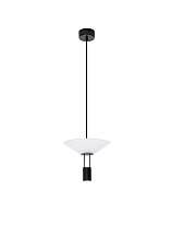 Sandy Black Steel & Aluminium Clear Frosted Acrylic LED 8Watt 220-240Volt 395Lm IP20 3000K D:22 H:210 cm
