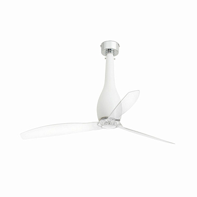 32001WP Faro ETERFAN Matt white/transparent ceiling fan with DC motor SMART люстра-вентилятор матовый белый