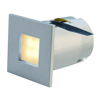 MINI FRAME LED светильник встраиваемый со 4-мя белыми теплыми LED общ. мощностью 0.3Вт, серебристый SLV 112712