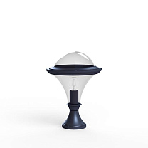 Dallas N° 5; Smoked polycarbonate E27 75W; Matt azure blue