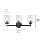 Winslow 3 Light Vanity Light Olde Bronze настенный светильник 45886OZ Kichler