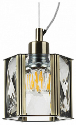 722013 Lightstar Limpio подвесной светильник с прозрачным корпусом бронза