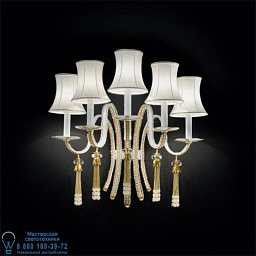 7104/A5 MM lampadari Fashionable настенный светильник с пятью рожками и тканевыми абажурами на металлической основе