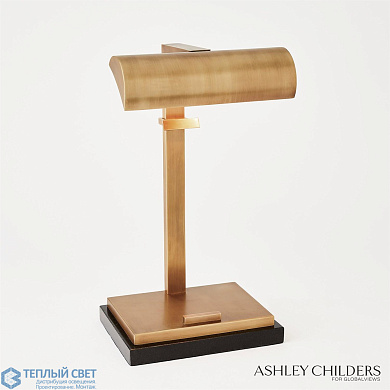 Tabletop Easel Lamp-Matte Brass Global Views настольная лампа