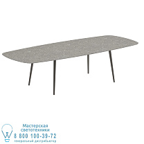 STYLETTO СТАНДАРТНЫЙ ОБЕДЕННЫЙ СТОЛ 300X120CM АЛЮМИНИЕВЫЕ НОЖКИ БРОНЗОВАЯ КЕРАМИЧЕСКАЯ СТОЛЕШНЯ CEPPO DOLOMITICA Royal Botania