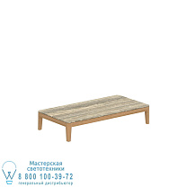 СТОЛ CALYPSO LOUNGE ИЗ ТИКА 144X72 СМ КЕРАМИЧЕСКИЙ ТРАВЕРТИНО Royal Botania