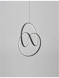 9104311 Nova Luce Rings подвесной светильник с кольцевым металлическим каркасом