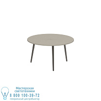 СТОЛИК STYLETTO Ø60CM BRONS CERAMIC TOP ЖЕМЧУЖНО-СЕРЫЙ Royal Botania