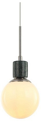 подвесной светильник с круглым плафоном никель