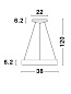 9453430 RANDO THIN Novaluce светильник LED 30Вт 230В 1950Lm 3000K IP20