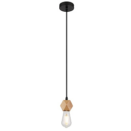 A7049SP-1BK Arte Lamp MARK подвесной светильник с деревянным держателем и лампой открытого типа