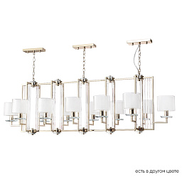 NICOLAS SP12 L1600 GOLD/WHITE Crystal Lux NICOLAS подвесная люстра с двенадцатью плафонами на вытянутой арматуре