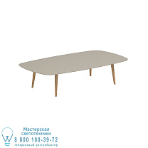 СТОЛ STYLETTO HIGH LOUNGE 220x120CM НОГИ ТИКА КЕРАМИЧЕСКАЯ СТОЛЕШНИЦА ЖЕМЧУЖНО-СЕРЫЙ Royal Botania