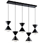 Kordan 5 Light Linear Pendant Cluster Matte Black люстра 84113 Kichler