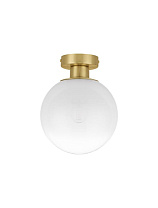 Gradient White Glass Brass Gold Metal LED E27 1x12 Watt 100-240Volt IP20 Bulb Excluded D: 20 H: 25.5 cm