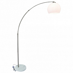 A5822PN-1SS Arte Lamp Goliath торшер с купольным плафоном на изогнутой стойке