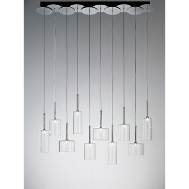 SPSPIL10CSCRG4L Axolight Spillray 10 SP современная люстра с 10 лампами хром; прозрачный