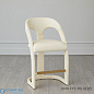 Delia Counter Stool-Antique White-Milk Leather Global Views стул