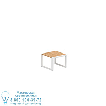 ПРИСТАВНОЙ СТОЛИК NINIX 50X50CM БЕЛАЯ РАМА И ВЕРХНЯЯ ЧАСТЬ ИЗ ТИКА Royal Botania